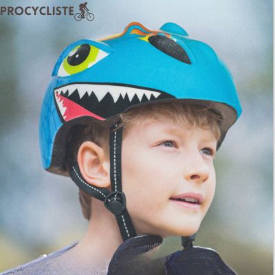 casque vélo enfant dino bleu