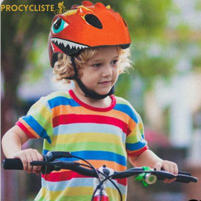 casque vélo enfant dino rouge