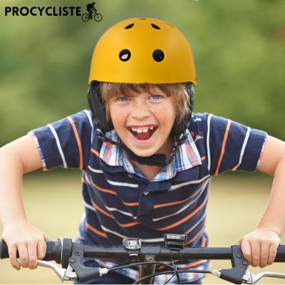 casque-vélo-enfant-jaune-mat